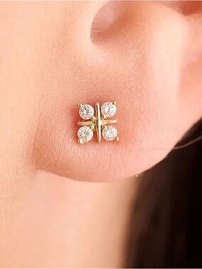 Henri Noel 18k solid gold earrings